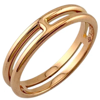 Pre-owned Hermes Pink Gold Pink Gold (18k) Band Ring ()