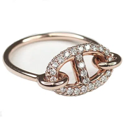 Pre-owned Hermes Pink Gold Pink Gold (18k) Band Ring ()