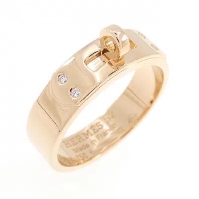 Pre-owned Hermes Pink Gold Pink Gold (18k) Band Ring ()