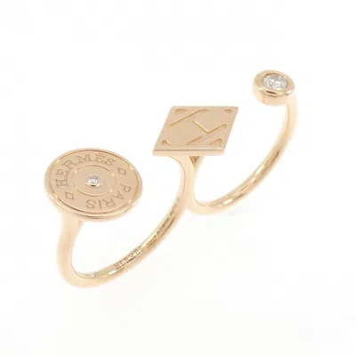 Pre-owned Hermes Pink Gold Pink Gold (18k) Band Ring ()