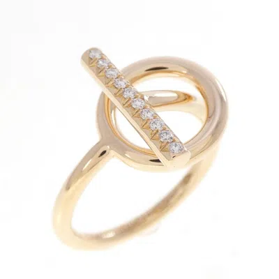 Pre-owned Hermes Pink Gold Pink Gold (18k) Band Ring ()