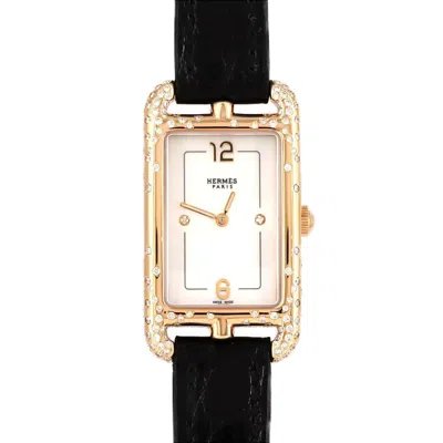 Pre-owned Hermes Pink Gold Pink Wristwatch () In Multi