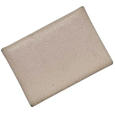 Pre-owned Hermes Pink Leather Chevre Myzore Leather Coin Purse/coin Case ()