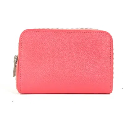 Pre-owned Hermes Pink Leather Coin Purse/coin Case ()