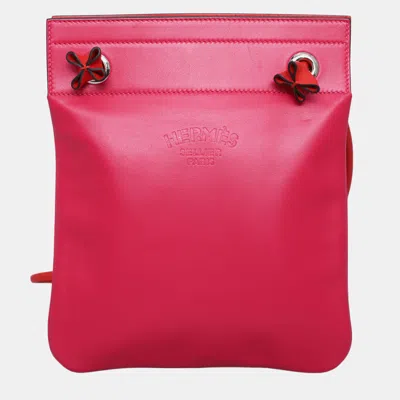 Pre-owned Hermes Pink Leather Mini Aline Bag
