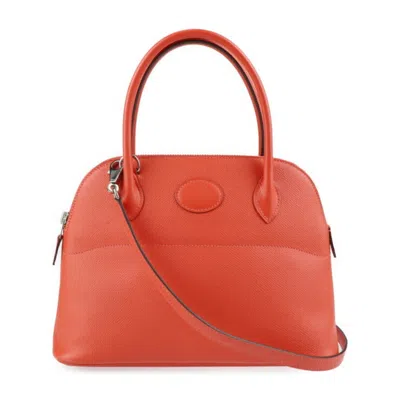 Pre-owned Hermes Pink Orange Rose Jaipur Epsom Leather Handbag Shoulder Bag Tote Bag () In Pink Orange, Rose Jaipur
