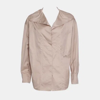 Pre-owned Hermes Pink Poplin Shirt Size S