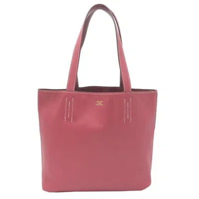 Pre-owned Hermes Pink Red Color Swift Leather Tote Bag ()