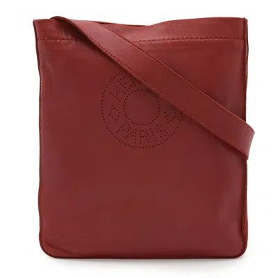 Pre-owned Hermes Pink Red Red Color Pochette Shoulder Bag ()