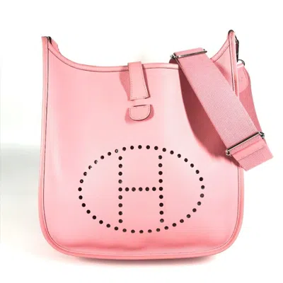 Pre-owned Hermes Pink Rose Confetti Epsom Leather Pochette Shoulder Bag ()
