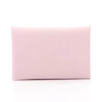 Pre-owned Hermes Pink Rose Eglantine Epsom Leather Coin Purse/coin Case () In Pink, Rose Eglantine