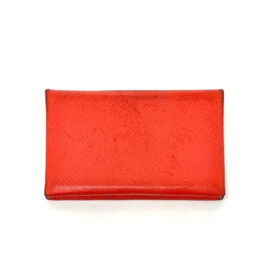 Pre-owned Hermes Pink Rose Jaipur Epsom Leather Card Case () In Multi