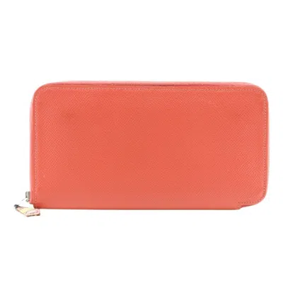 Pre-owned Hermes Pink Rose Jaipur Epsom Leather Long Wallet (bi-fold) ()
