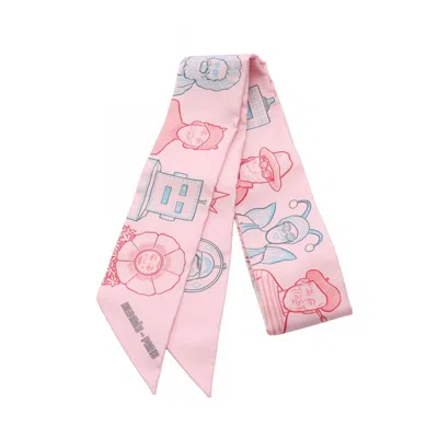 Pre-owned Hermes Pink Silk Scarf () In Multi