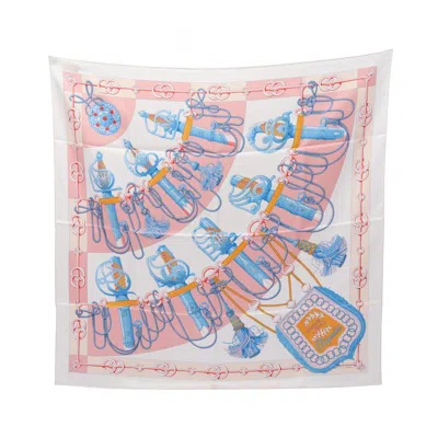 Pre-owned Hermes Pink Silk Scarf () In Multi