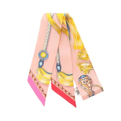 Pre-owned Hermes Pink Silk Scarf () In Multi
