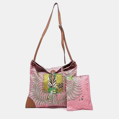 Pre-owned Hermes Pink Silk Silky City Pm