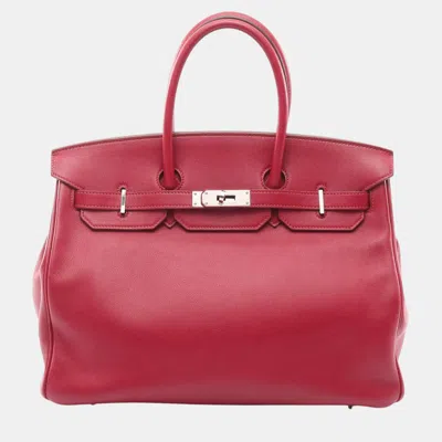 Pre-owned Hermes Pink Swift Birkin 35