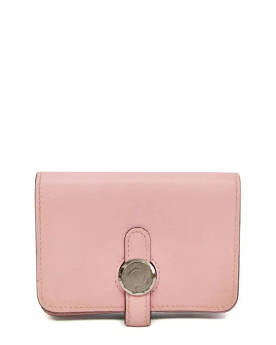Hermes Hermès Pink Swift Leather Card Case (authentic Pre-loved)
