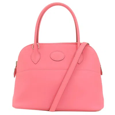 Pre-owned Hermes Pink Swift Leather Handbag Shoulder Bag ()