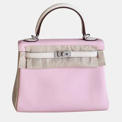 Pre-owned Hermes Pink Swift Leather Kelly 25 Tote Bag