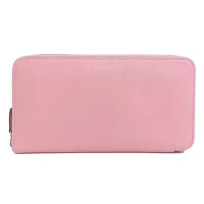 Pre-owned Hermes Pink Swift Leather Long Wallet (bi-fold) ()