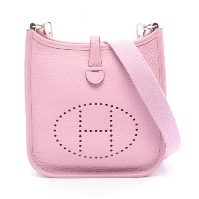 Pre-owned Hermes Pink Taurillon Clemence Leather Shoulder Bag ()