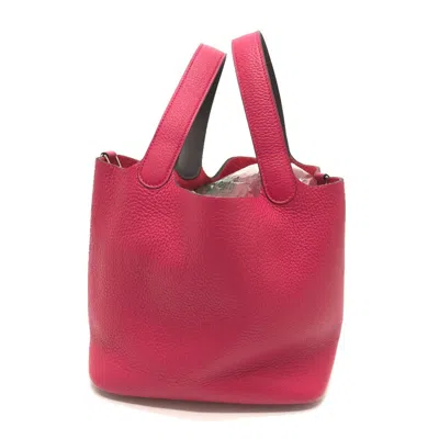 Pre-owned Hermes Pink Togo Leather Handbag Tote Bag ()