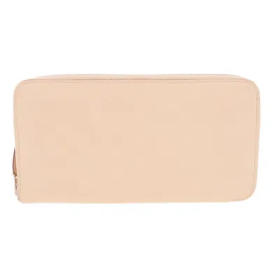 Pre-owned Hermes Pink Togo Leather Long Wallet (bi-fold) ()