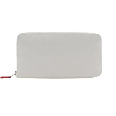Pre-owned Hermes Pink White Epsom Leather Coin Purse/coin Case () In Pink, White