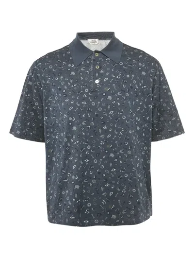 Pre-owned Hermes Pique Cotton Polo Shirt In Blue