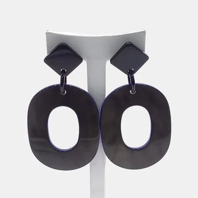 Pre-owned Hermes Hermès Plastic Horn Earrings In Multi