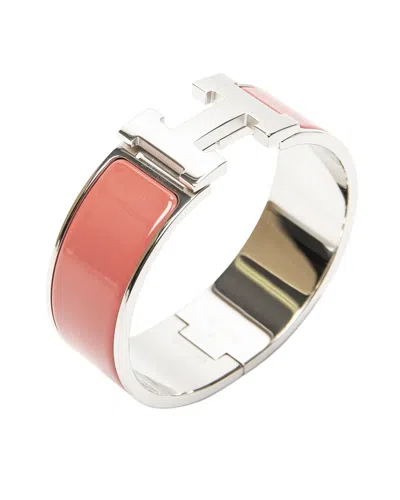 Pre-owned Hermes Hermès Plated Clic Clac H Bracelet (authentic Pre-loved)