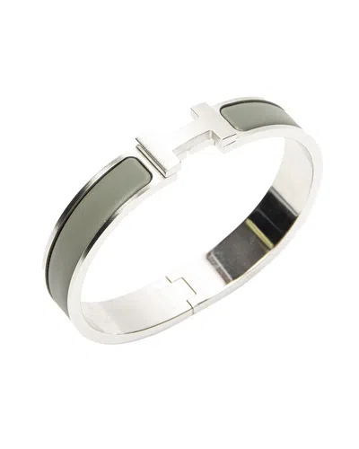 Pre-owned Hermes Hermès Plated Clic Hh Bracelet (authentic Pre-loved)