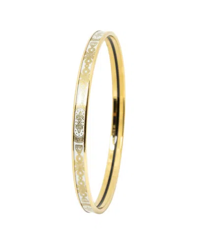 Pre-owned Hermes Hermès Plated Enamel Bangle (authentic Pre-loved)
