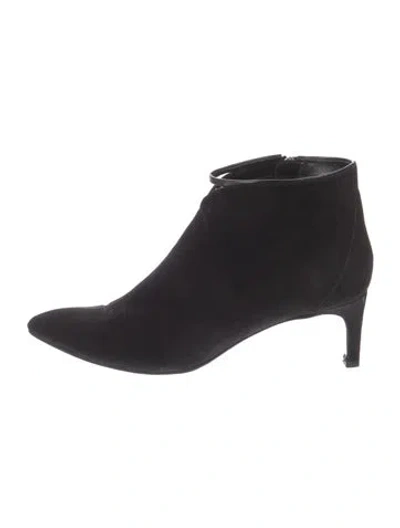Pre-owned Hermes Please Suede Boots In Black