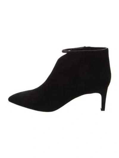 Pre-owned Hermes Please Suede Boots In Black