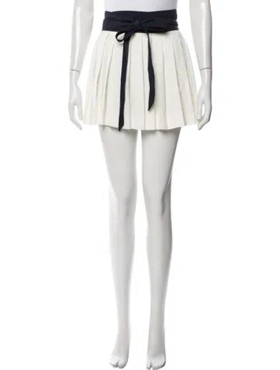 Pre-owned Hermes Pleated Accents Mini Skirt In Brown