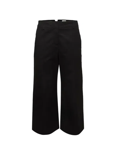 Pre-owned Hermes Pleated Straight-leg Trousers In 黑色