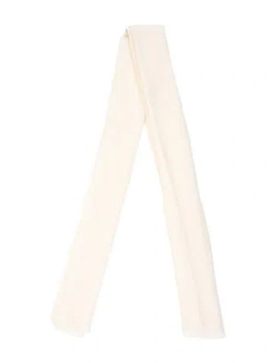 Pre-owned Hermes Plume Allumette Stole Silk Scarf In Neutral