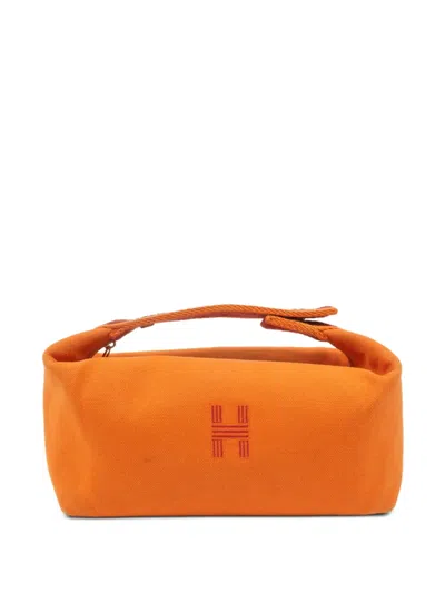 Pre-owned Hermes Pm Bride-a-brac Clutch Bag In Orange