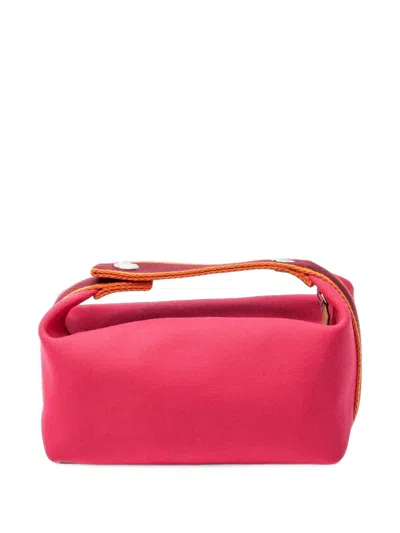 Pre-owned Hermes Pm Bride-à-brac Logo-detail Pouch In Pink