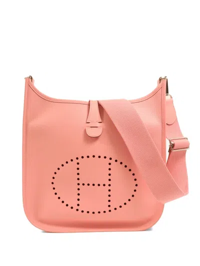 Pre-owned Hermes Pm Evelyne Shoulder Bag In Pink