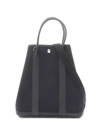 Pre-owned Hermes Pm Garden File Tote Bag In Black