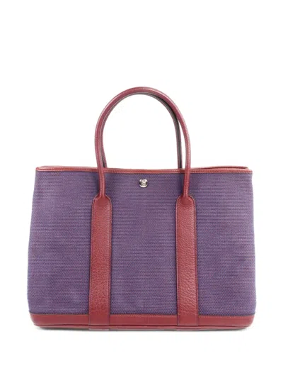 Pre-owned Hermes Pm Garden Party Tote Bag In Red