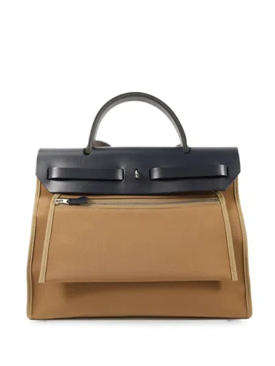 Hermes Pm Herbag Tote Bag In Brown