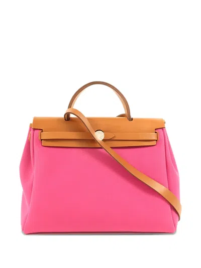 Pre-owned Hermes Pm Herbag Two-way Handbag In Pink