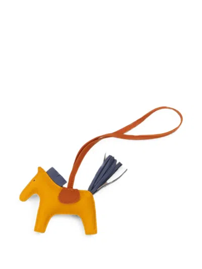Pre-owned Hermes Pm Milo Rodeo Horse Bag Charm In Yellow