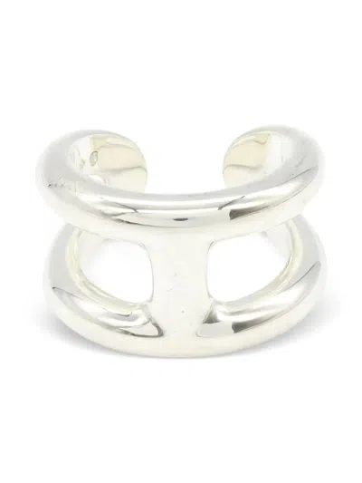 Pre-owned Hermes Pm Osmoz Ring In Silver