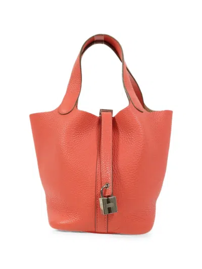 Hermes Pm Picotin Leather Tote Bag In Orange